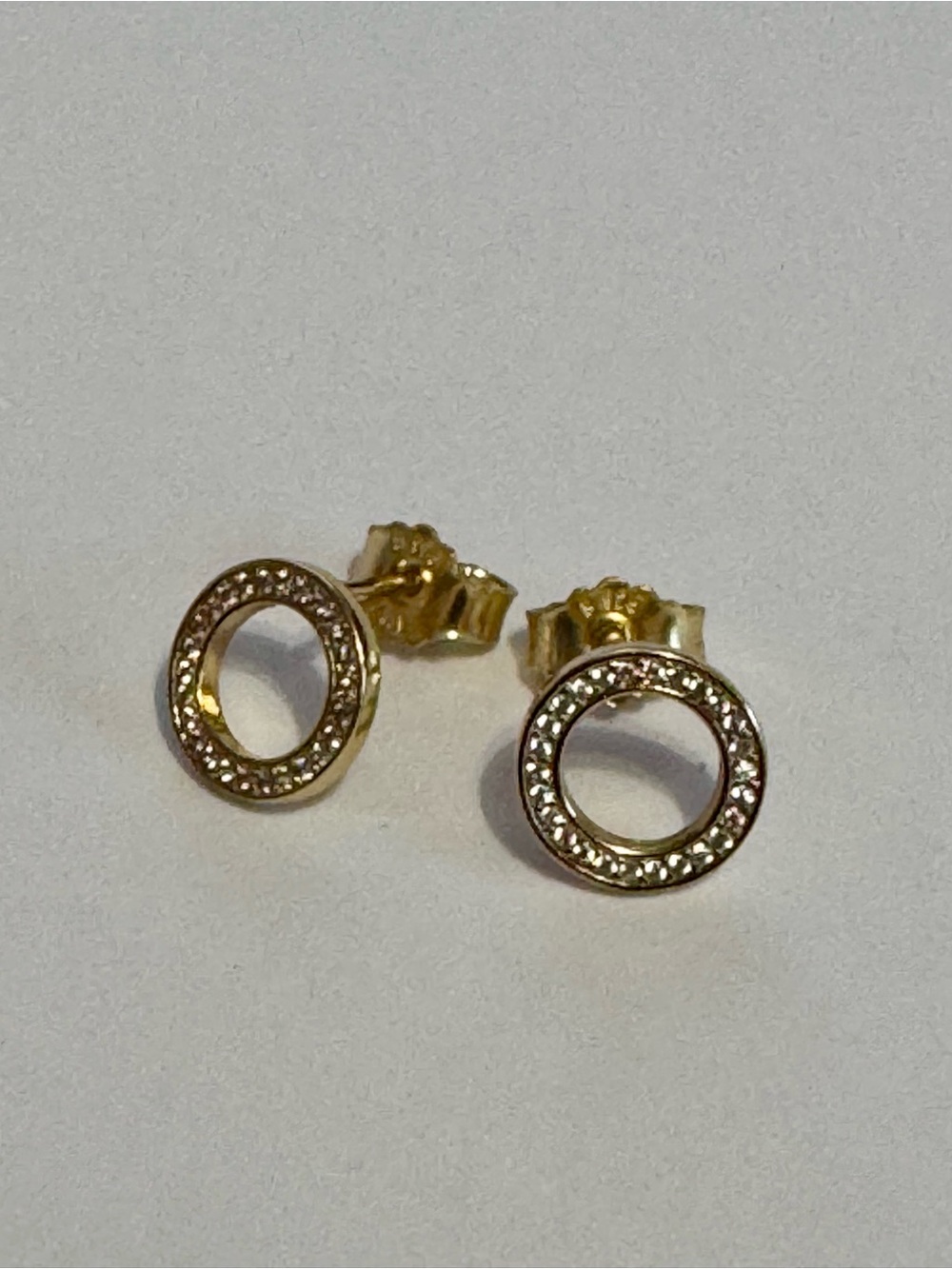 Pandora Gold Open Circle Halo Stud Earrings